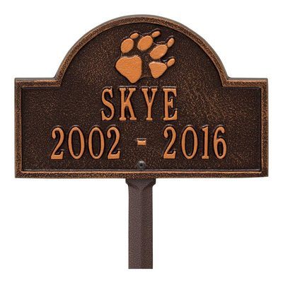 Canine Pet Copper Memorial Plaque